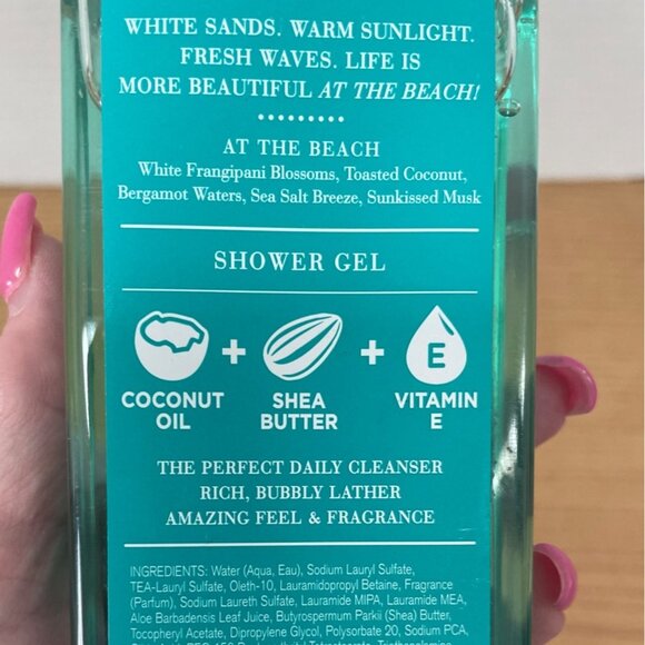 Bath and Body Works At The Beach Shower Gel 8 Oz Shea Butter Coconut Oil Vit E - Picture 4 of 4